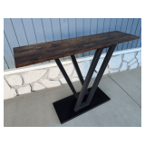 Modern Console Table with V-Shaped Metal Base