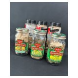 Collection of Porter-Cable Wood Joining Biscuits in Repurposed Glass Jars