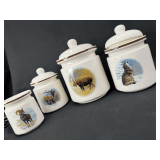 National Wildlife Federation Ceramic Canister Set with Animal Illustrations