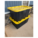 Set of Two Hart 27-Gallon Heavy Duty Storage Totes