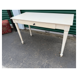 Off-White Painted Writing Desk with Single Drawer
