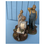 Collection of Three Leah Clark Sculptural Figurines