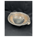 Quaker Sterling Silver Serving Bowl with Decorative Handles
