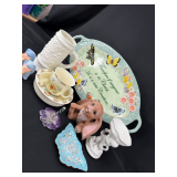 Assorted Decorative Ceramic and Metal Tableware Collection