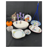 Assorted Decorative Ceramic and Glass Tableware Collection