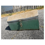 Metal Tool Box with Hand Drills and Assorted Hardware