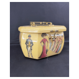 Octagonal Vanity Case with Decorative Figural Graphics