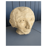 Hand-Sculpted Ceramic Male Head Bust