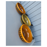 Set of Three Landert Pottery Handled Bowls