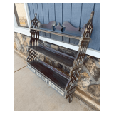 Three-Tier Wall-Mounted Display Shelf with Drawers