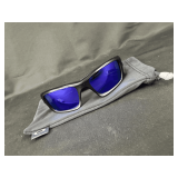 Oakley Crankcase Sunglasses with Blue Lenses and Storage Pouch