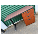 OFS Office Desk with Three-Drawer Pedestal and Pencil Tray