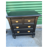 Holland House Black Nightstand with Three Drawers