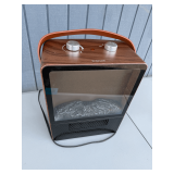 Portable Electric Space Heater with Simulated Fireplace Display