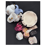 Assorted Decorative Ceramic and Glass Tableware Collection