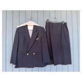 Delta Air Lines Uniform Jacket and Skirt Set with Wings