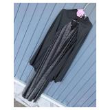 Two-Piece Metallic Gown And Matching Cape Ensemble