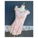 Why Collection New York Pink Brocade Party Dress Size 14