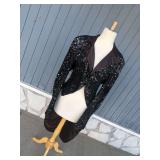Black Sequin Tailcoat Costume Jacket