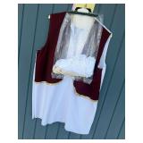 Biblical Shepherd Costume Tunic with Vest and Rope Belt