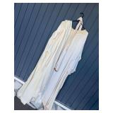 Ceremonial Toga Costume With Draped Sashes And Beaded Tassels
