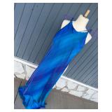 Blue Ombre Halter Formal Gown