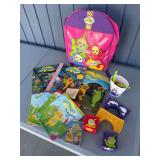 Teletubbies Backpack and Assorted Media Lot