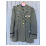 US Army Green Service Uniform Jacket with Ribbons