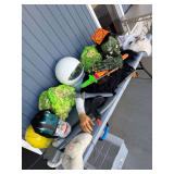 Assorted Halloween Costume Masks Props and Garments Lot