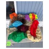 Assorted Colorful Costume Wigs and Hairpieces