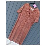 Kathie Lee Woman Red Floral Midi Dress Size 18W