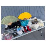 Costume Jewelry, Feathers, and Accessories Lot
