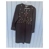 Nina Leonard Petite Black Dress With Jacket Set