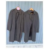 Pair of Men's Black All-Weather Coats with Removable Liners
