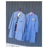 Medical Professional Uniform Lot Featuring Peaches Uniforms Lab Coat