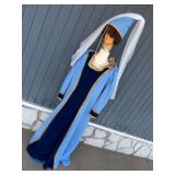 'Fairy Godmother' Magical Royal Blue and Powder Blue Gown with Matching Headdress