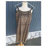 Ocean Drive Metallic Gold And Black Pattern Dress