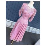 Pink Lace Party Dress