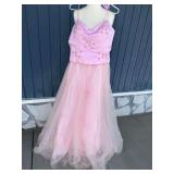 Dalia Pink Beaded Formal Gown
