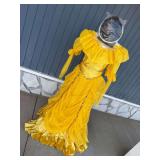 Rubies Regency Selection 'Belle' Yellow Princess Costume Dress With Wig