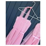 Two Fiesta Pink Tulle Halter Dresses Size Medium and Large