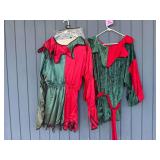 Peter Alan Inc. Red And Green Adult Masquerade Jester Costumes