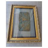 Framed Patinated Metal Wall Art Sculpture