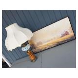 Molded Glass and Ceramic Accent Lamp