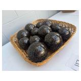 Set Of Black And Gold Gourd Orbs