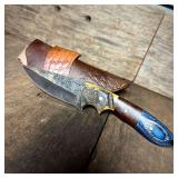 Forged Blade Knife with Multi-Tone Handle (Blue/Yellow)