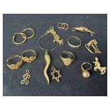 Assorted 14K Yellow Gold Jewelry Lot