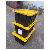 HDX Heavy Duty 17 & 27-Gallon Plastic Storage Totes With Lids