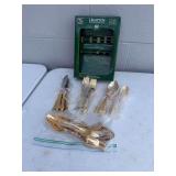 Hampton Silversmiths Gold Plated Flatware Service Set