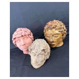 Pottery Curly Heads